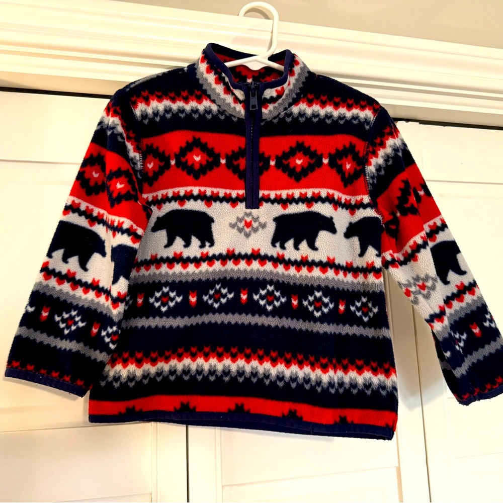 Gymboree Toddler boy quarter zip fleece - size 2T-3T.